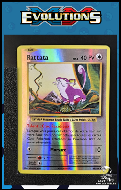 Carte Pokemon Rattata 66/108 Reverse XY12 Evolutions XY FR EXC - Image 1