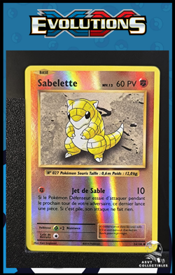 Carte Pokemon Sabelette 54/108 Reverse XY12 Evolutions XY FR EXC - Image 1