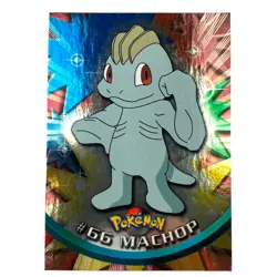 Pokemon 1999 Topps Pokemon Tv Machop 66 Holo Foil - Image 1
