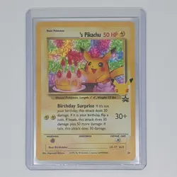 Birthday Pikachu 24/108 Black Star Promo Celebrations Pokemon Card With Sleeve - Image 1