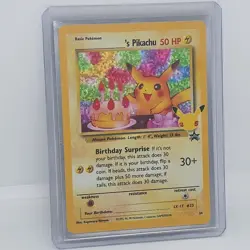 Birthday Pikachu 24/108 Black Star Promo Celebrations Pokemon Card With Sleeve - Image 3