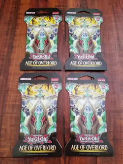 Lot of 4 - Yugioh Age Of Overlord 1st Edition English Blister Pack - Brand NEW 83717863014 - Image 1
