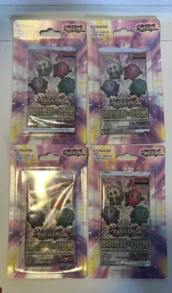 Lot of 4 - Yugioh Brothers Of Legend 1st Edition English Blister Pack - NEW - Image 1