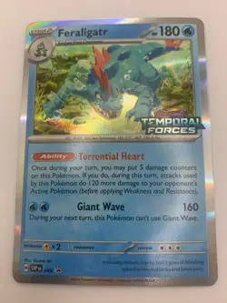 Feraligatr SVP089 Temporal Forces Prerelease Promo Holo Rare Pokemon Card New - Image 1