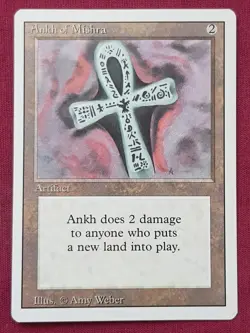 Magic The Gathering REVISED EDITION ANKH OF MISHRA artifact card MTG - Image 1