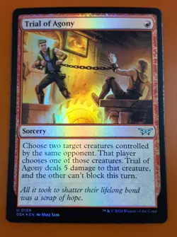 1x Trial of Agony | FOIL | Duskmourn: House of Horror | MTG Magic Cards - Image 1