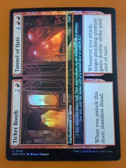 1x Ticket Booth & Tunnel of Hate | FOIL | Duskmourn: House of Horror | MTG Magic - Image 1