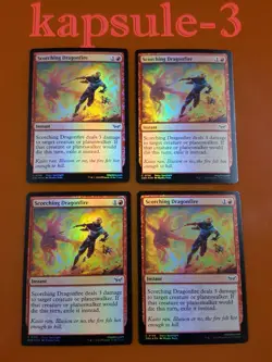 4x Scorching Dragonfire | FOIL | Duskmourn: House of Horror | MTG Magic Cards - Image 1