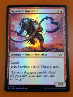 1x Ripchain Razorkin | FOIL | Duskmourn: House of Horror | MTG Magic Cards - Image 1