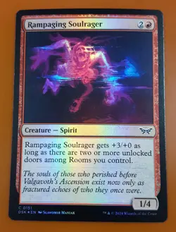 1x Rampaging Soulrager | FOIL | Duskmourn: House of Horror | MTG Magic Cards - Image 1