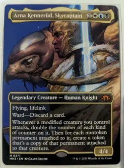 Arna Kennerud, Skycaptain (Borderless) - MTG MH3 Mythic Card NM Mint Condition - Image 1