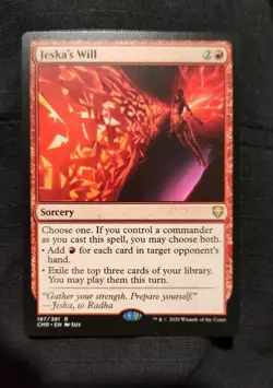 Jeska's Will -Commander Legend 187/361 Rare Mtg - Image 1
