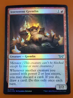 1x Irreverent Gremlin | FOIL | Duskmourn: House of Horror | MTG Magic Cards - Image 1