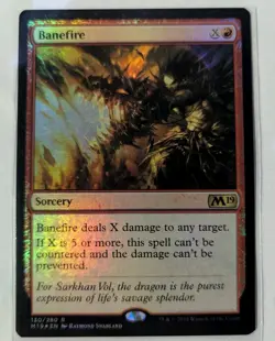 Banefire - MTG Core Set 2019 Foil RARE - Image 1