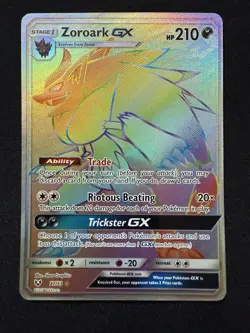 Pokemon TCG - Zoroark GX 77/73 Rainbow Secret Rare Shining Legends NM - Image 1