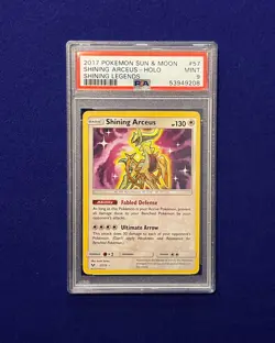PSA 9 Shining Arceus #57 Sun Moon Shining Legends 2017 Pokemon MINT - Image 1