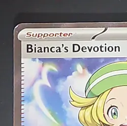 POKEMON TEMPORAL FORCES BIANCAS DEVOTION FULL ART TRAINER ULTRA RARE 197/162 - Image 2