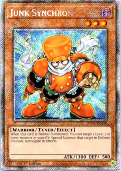 Junk Synchron - RA03-EN199 - Platinum Secret Rare - 1st Edition Yugioh - Image 1