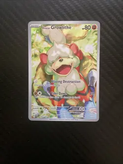 Hisuian Growlithe 181/167 Twilight Masquerade Illustration Rare Pokemon NM - Image 1