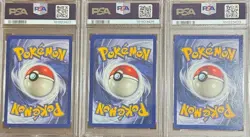 SEQUENTIAL PSA 9 MYSTERIOUS FOSSIL OMANYTE OMASTAR 1ST EDITION FOSSIL POKEMON - Image 2