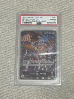 [PSA10] mc41 Psa Magazine Psa10 Luffy Promo One Piece Card English Version - Image 1