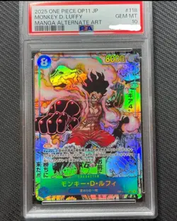PSA10 Monkey D Luffy OP11-118 SEC Manga Art Comic Parallel One Piece Card Japan - Image 1