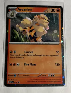 Arcanine SWIRL!! SVP 011 S&V Black Star Promo Pokemon Card Cosmos Holo Promo - Image 1