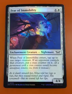 1x Fear of Immobility | FOIL | Duskmourn: House of Horror | MTG Magic Cards - Image 1