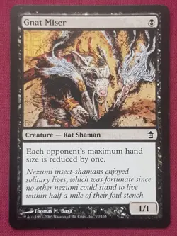 Magic The Gathering SAVIORS OF KAMIGAWA GNAT MISER black card MTG - Image 1