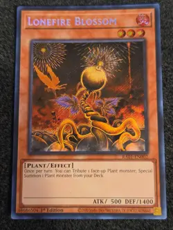 Yugioh Lonefire Blossom RA01-EN002 Secret Rare 1st Edition NM - Image 1
