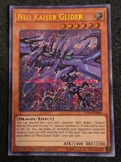 Yugioh Neo Kaiser Glider TN19-EN006 Secret Rare Limited Edition VLP - Image 1