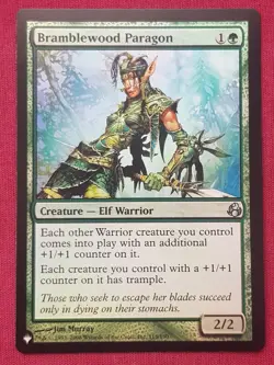 Magic The Gathering MYSTERY BOOSTER MB1 FOIL BRAMBLEWOOD PARAGON green card MTG - Image 1