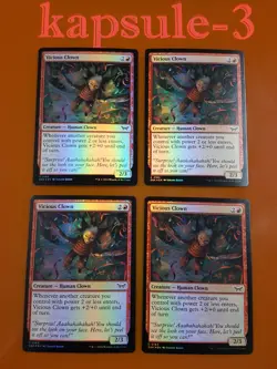 4x Vicious Clown | FOIL | Duskmourn: House of Horror | MTG Magic Cards - Image 1