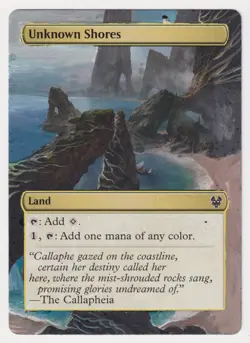 Altered Unknown Shores HP Theros Beyond Death MTG Hand Painted Unique Custom Art - Image 1