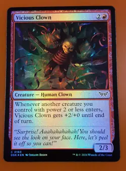 1x Vicious Clown | FOIL | Duskmourn: House of Horror | MTG Magic Cards - Image 1