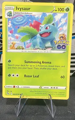 Pokemon Ivysaur - 002/078 - Uncommon NM-Mint Pokemon Go Card New! ✨ - Image 1