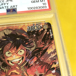 One Piece Card Japanese【Monkey D. Luffy】PSA10 OP01-024 Romance Dawn Alt Art - Image 4