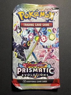 Pokemon Prismatic Evolutions Booster Pack Sealed Umbreon and Espeon art - Image 1