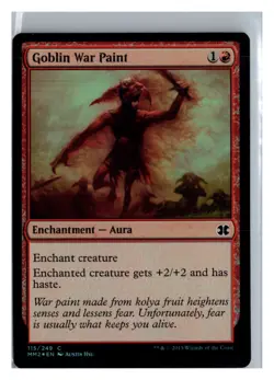 MTG Magic the Gathering Card - FOIL Goblin War Paint - Modern Masters 2015 - Image 1