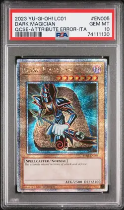 PSA 10 Yugioh 2023 Dark Magician LC01-EN005 25TH Quarter Century Secret Rare ITA - Image 1
