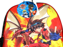 Bakugan Battle Brawlers Backpack + 3 Card Power House Boxed Pyrus Sets 2008 Lot - Image 3