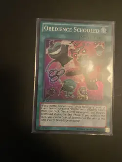 1x OBEDIENCE SCHOOLED SUPER RARE MP14-EN242 NEAR MINT 1st YUGIOH - Image 1