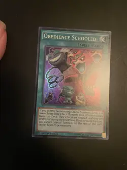 Yugioh! MP Obedience Schooled - MP14-EN242 - Super Rare - 1st Edition Moderately - Image 1