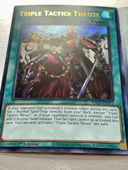 Triple Tactics Thrust + Harpie's Feather Duster | Ultra Rare | NM | YuGiOh! - Image 2