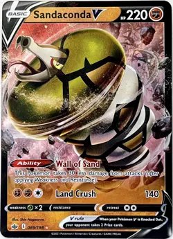 Sandaconda V 089/198 ULTRA RARE Pokemon Card TCG 2021 SWSH Chilling Reign NM - Image 1