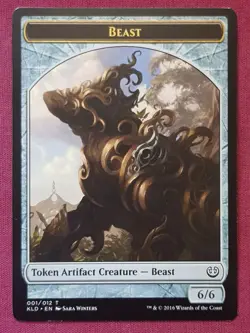 Magic The Gathering KALADESH BEAST token card MTG - Image 1