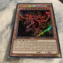 Yugioh Slifer The Sky Dragon SBCB-EN201 1st Edition Secret Rare Card NM-MT - Image 3