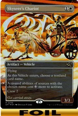 1x - Skyseer's Chariot - FOIL BORDERLESS #296 - Aetherdrift - NM MTG - Image 1