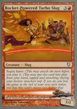 Rocket Powered Turbo Slug - Light Play MTG Unhinged - Image 1