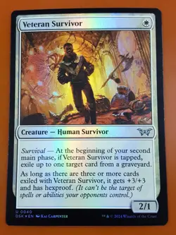 1x Veteran Survivor | FOIL | Duskmourn: House of Horror | MTG Magic Cards - Image 1